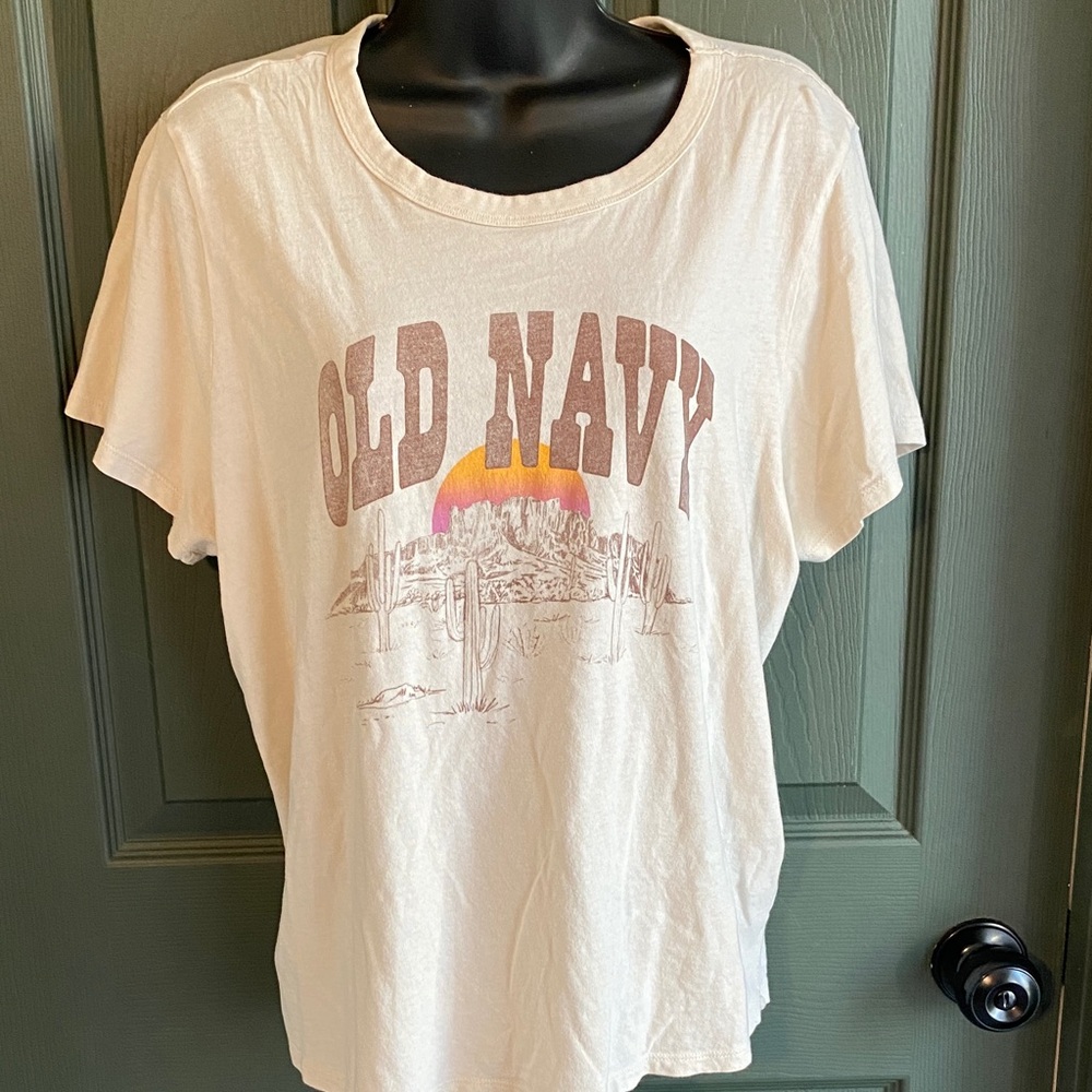 Old Navy Girls' Purple Rose Graphic Tee with Two Neutral Logo Tees - Picture 2 of 5